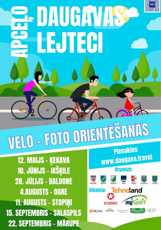 Vasaras piedzīvojums Daugavas lejteces+ velo foto orientēšanās seriālā