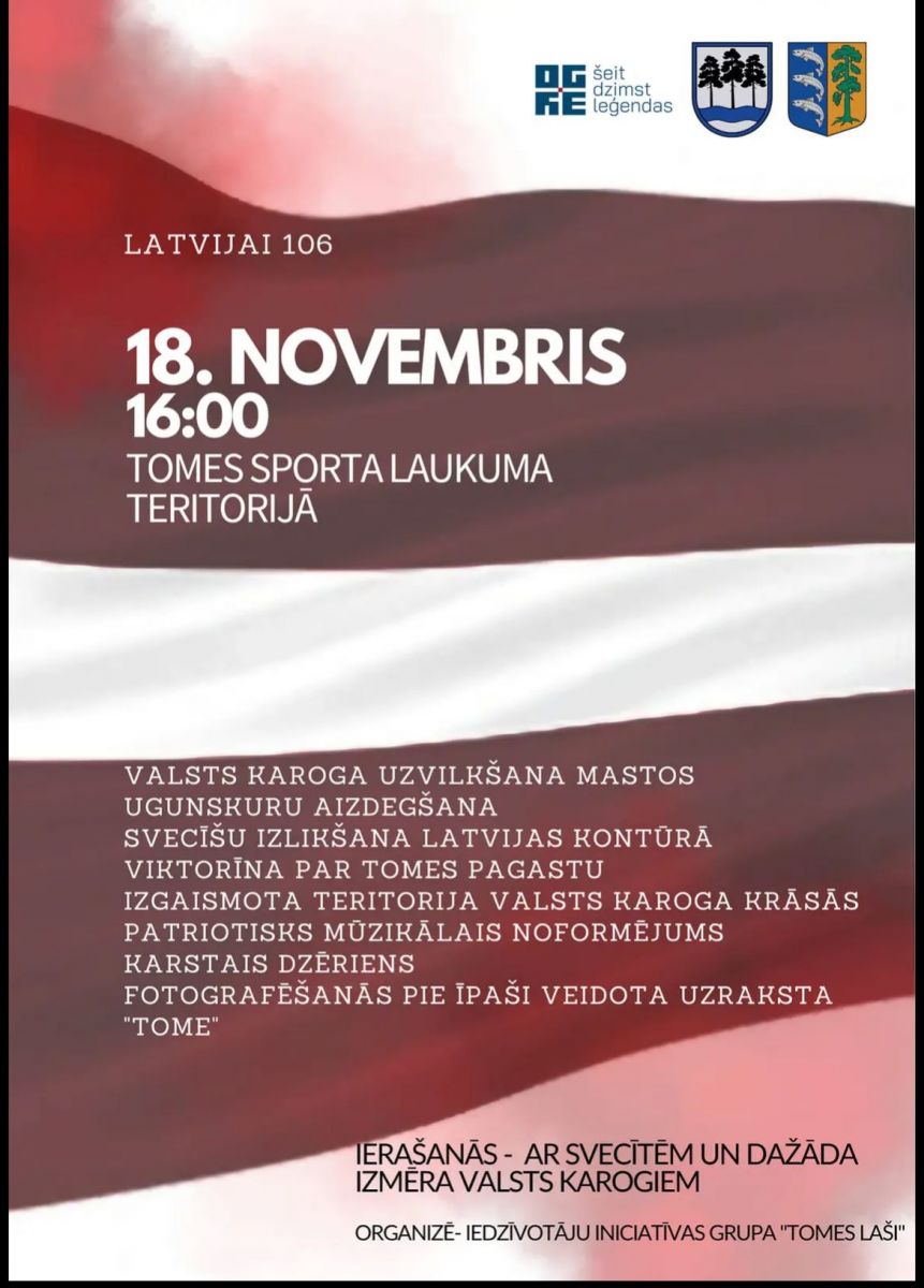 18. novembra pasākums Tomē