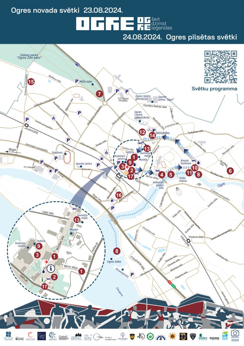 Ogres pilsētas svētki 2024 - karte