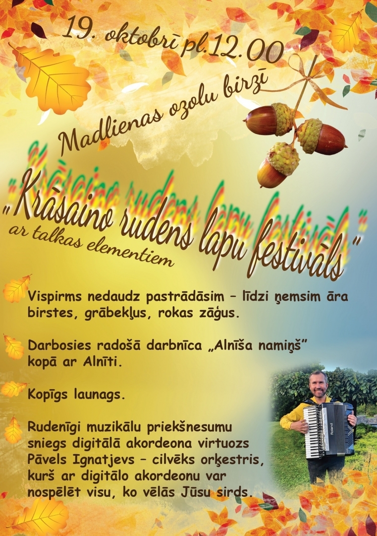 Krāsaino rudens lapu festivāls Madlienā