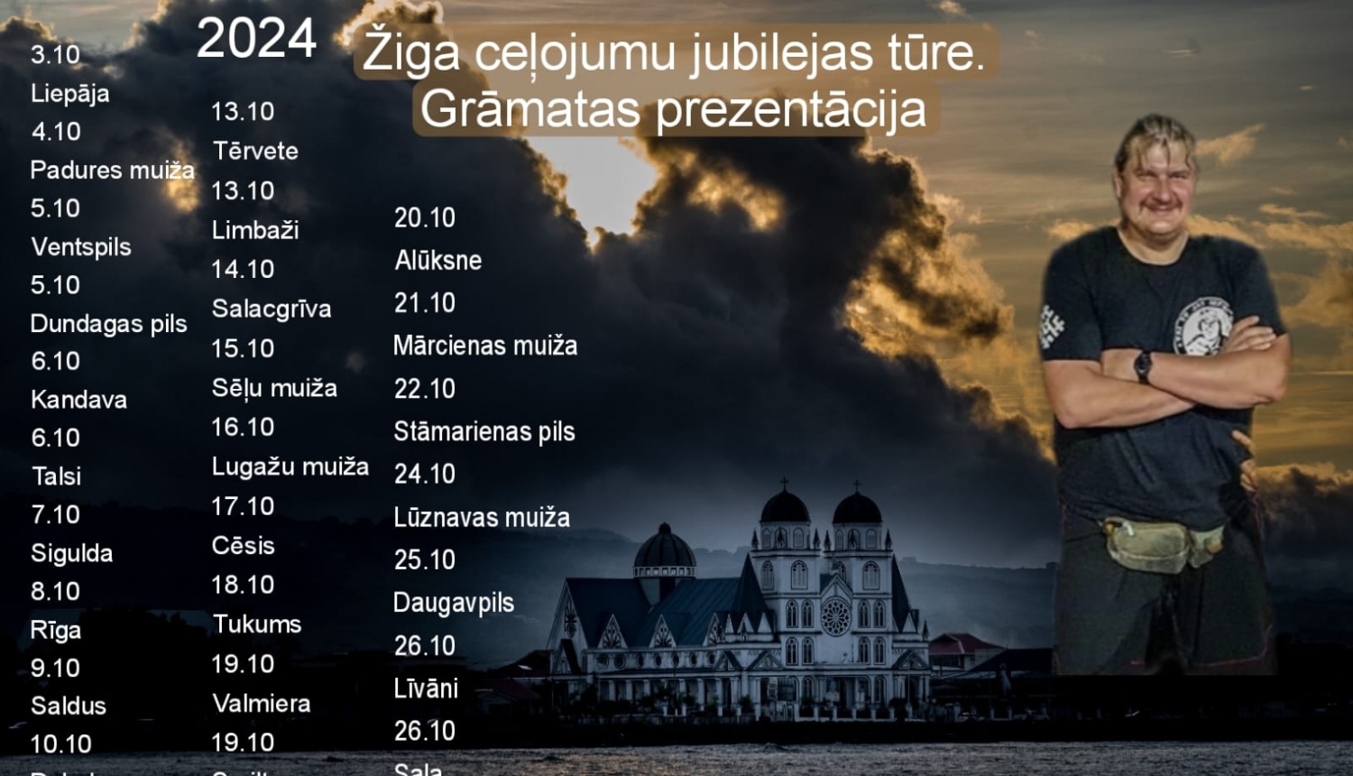 Žiga ceļojumu jubilejas tūre. Grāmatas prezentācija Ogresgalā